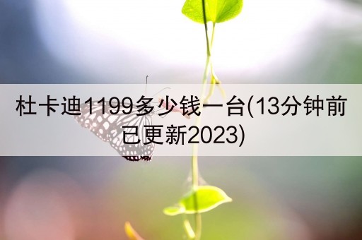 杜卡迪1199多少钱一台(13分钟前已更新2023)