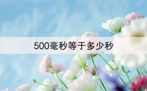 500毫秒等于多少秒