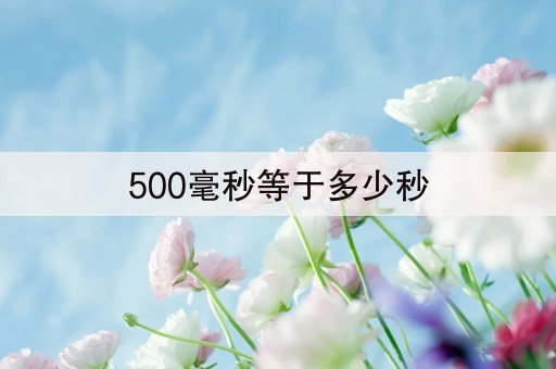 500毫秒等于多少秒