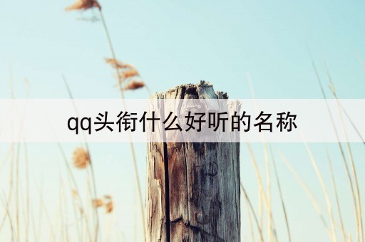 qq头衔什么好听的名称(3分钟前已更新)