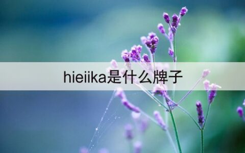 hieiika是什么牌子(9秒前已更新)
