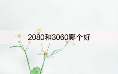 2080和3060哪个好(3秒前已更新)