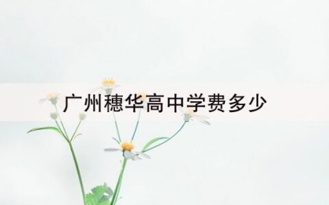 广州穗华高中学费多少(广州私立高中学校排名及收费)