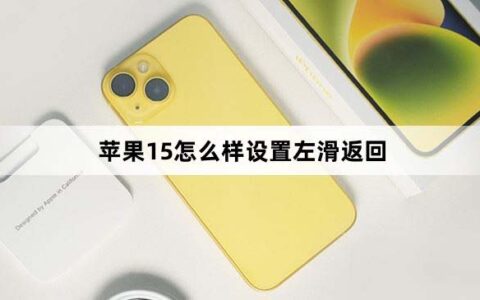 iphone15怎么设置左滑返回 苹果15左滑返回设置教程