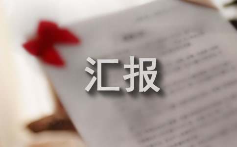 个人汇报材料范文