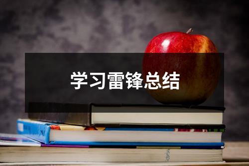 学习雷锋总结